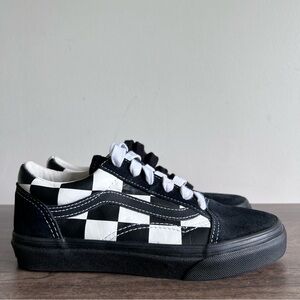 Vans Black and White Checkered Kids Sneakers